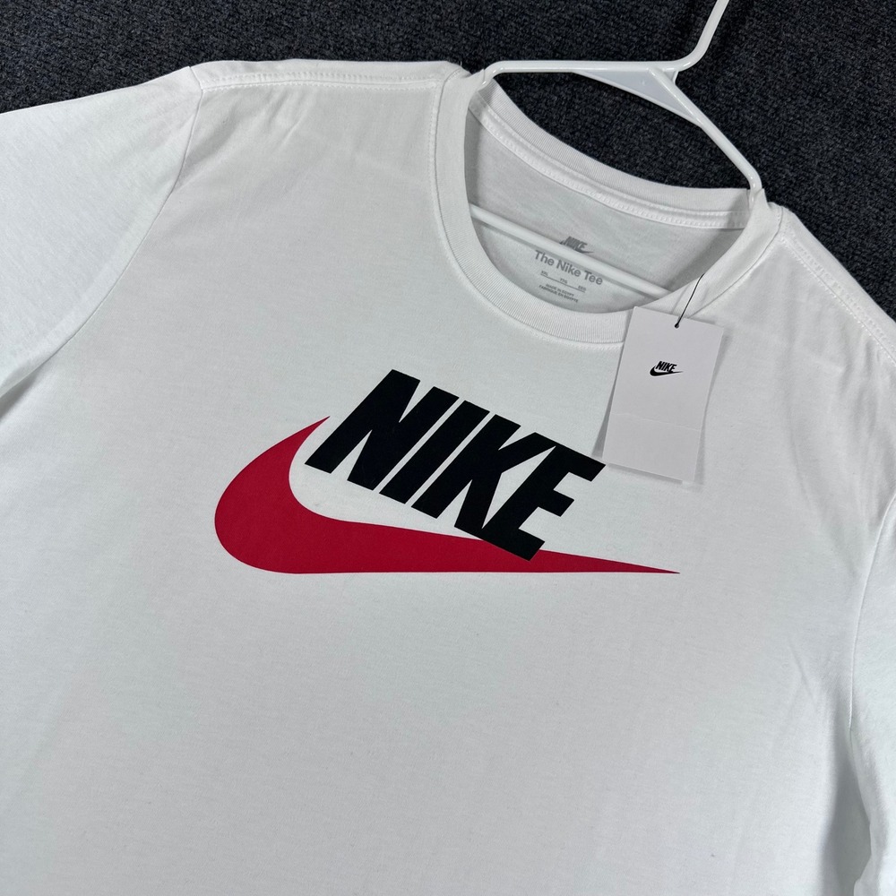 Nike T Shirt‎ Mens XXL 2XL White Sportswear Futura Icon Logo AR5004-100 NWT